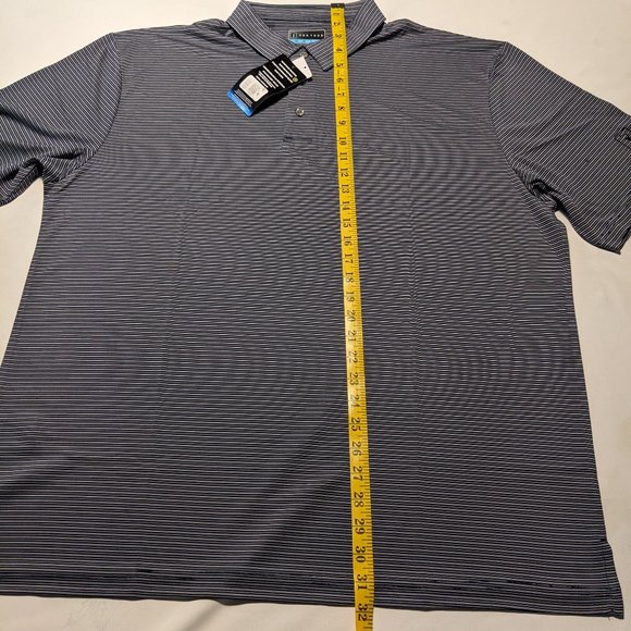 NWT PGA Tour Polo, Striped Peacoat, XL - Picture 6 of 12